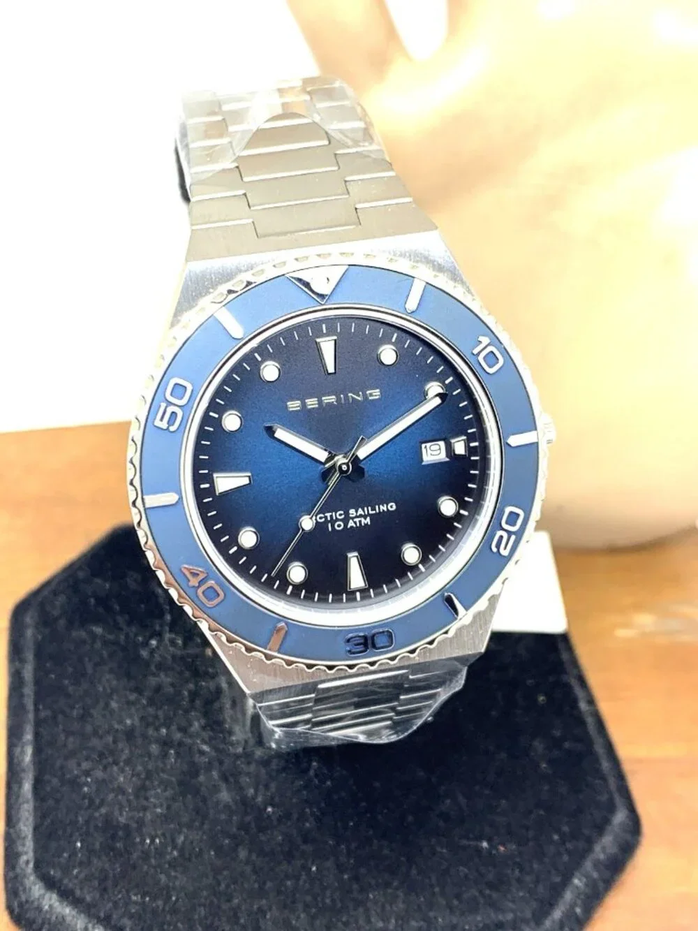 Bering Men's Watch 18940-707 Arctic Sailing Quartz Blue Dial Silver Steel 41mm